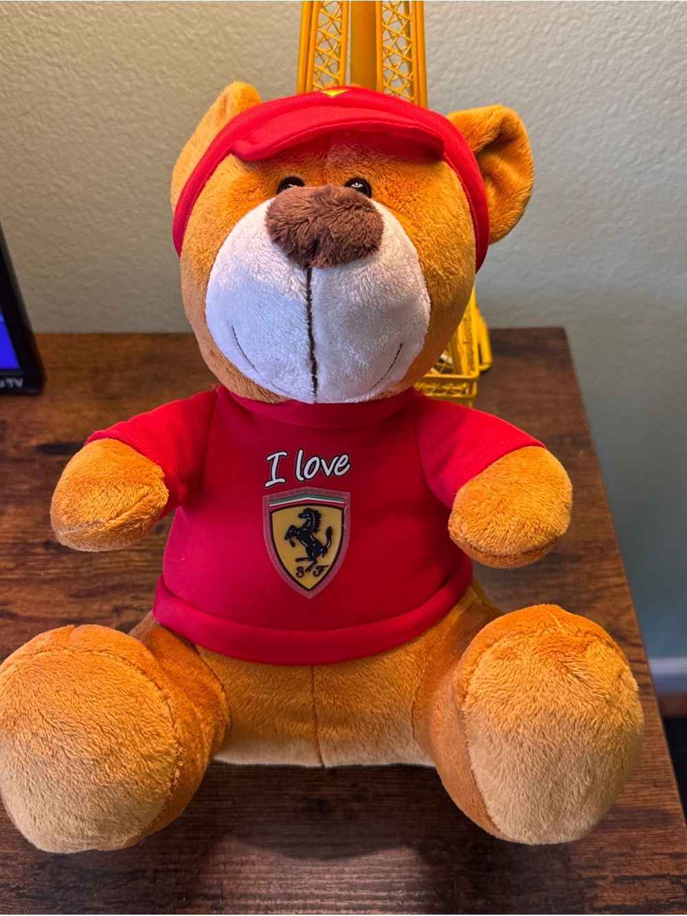Scuderia Ferrari I LOVE Teddy Bear Plush 10” SF Shield Logo Hard To Find RED